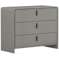 Product photograph of Canton Wooden Chest Of 3 Drawers In Flannel Grey from Furniture in Fashion