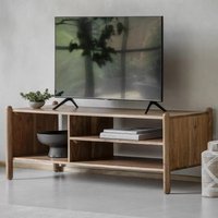 Product photograph of Captiva Wooden Tv Stand With 3 Shelves In Natural from Furniture in Fashion