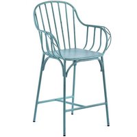 Product photograph of Carla Outdoor Mid Height Vintage Arm Chair In Light Blue from Furniture in Fashion