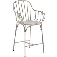 Product photograph of Carla Outdoor Mid Height Vintage Arm Chair In White from Furniture in Fashion