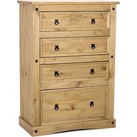 Product photograph of Carlen Wooden Chest Of 4 Drawers Tall In Light Pine from Furniture in Fashion