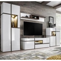Product photograph of Carlisle High Gloss Living Room Furniture Set In White With Led from Furniture in Fashion