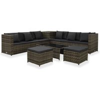 Product photograph of Carlton Rattan Garden Lounger Set With Cushions In Grey from Furniture in Fashion