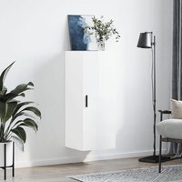 Product photograph of Carrara High Gloss Wall Mounted Storage Cabinet In White from Furniture in Fashion