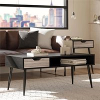 Product photograph of Carson Wooden Coffee Table With 1 Drawer In Black Oak from Furniture in Fashion