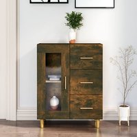 Product photograph of Cartier Wooden Sideboard With 1 Door 3 Drawers In Smoked Oak from Furniture in Fashion