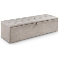 Product photograph of Rahela Contemporary Chenille Fabric Blanket Box In Mink from Furniture in Fashion