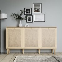 Product photograph of Cassis Wooden Sideboard With 3 Doors In Light Oak Effect from Furniture in Fashion