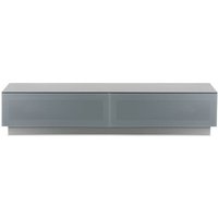 Product photograph of Elements Large Wooden Tv Stand With 2 Glass Doors In Grey from Furniture in Fashion