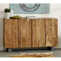 Product photograph of Catila Live Edge Wooden Sideboard In Oak With 4 Doors from Furniture in Fashion