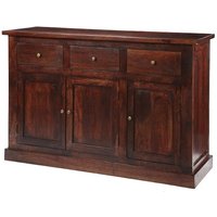 Product photograph of Tristo Wooden Sideboard In Dark Mango With 3 Doors from Furniture in Fashion