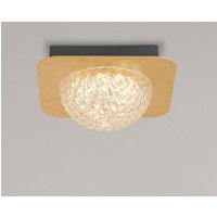 Product photograph of Celestia 1 Led Ceiling Light In Gold Leaf With Clear Acrylic from Furniture in Fashion