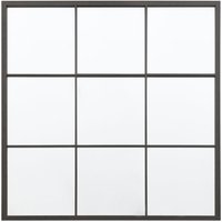 Product photograph of Chafers Medium Window Pane Style Wall Mirror In Black Frame from Furniture in Fashion