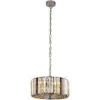 Product photograph of Chapeau 3 Light Crystal Shade Pendant Light In Chrome from Furniture in Fashion