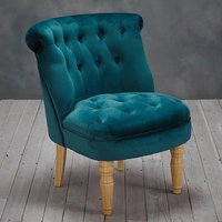 Product photograph of Charlo Plush Velvet Bedroom Chair In Teal from Furniture in Fashion