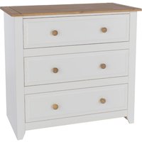 Product photograph of Chatfield Wooden Chest Of 3 Drawers In White And Oak from Furniture in Fashion