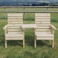 Product photograph of Chatham Wooden Garden Straight Love Seats In Natural from Furniture in Fashion