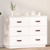 Product photograph of Cheta Pinewood Chest Of 6 Drawers In White from Furniture in Fashion