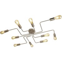 Product photograph of Circuit 10 Light Ceiling Flush Light In Satin Silver from Furniture in Fashion
