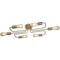 Product photograph of Circuit 6 Lights Flush Ceiling Light In Satin Silver from Furniture in Fashion