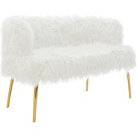 Product photograph of Clarox Upholstered Faux Fur 2 Seater Sofa In White from Furniture in Fashion