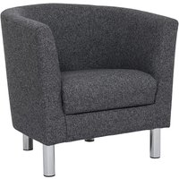Product photograph of Clesto Fabric Upholstered Armchair In Anthracite from Furniture in Fashion