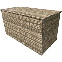 Product photograph of Clisson Small Rattan Outdoor Storage Box In Brown from Furniture in Fashion