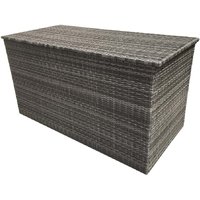 Product photograph of Clisson Small Rattan Outdoor Storage Box In Grey from Furniture in Fashion