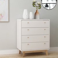 Product photograph of Clive Wooden Chest Of 4 Drawers In White from Furniture in Fashion