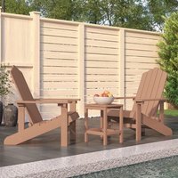 Product photograph of Clover Brown Hdpe Garden Seating Chairs With Table In Pair from Furniture in Fashion