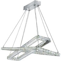 Product photograph of Clover Led 2 Light Double Pendant Light In Chrome from Furniture in Fashion
