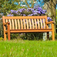 Product photograph of Clyro Wooden Garden George Bench Seating Bench In Rich Brown from Furniture in Fashion