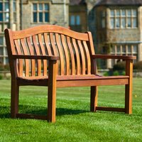 Product photograph of Clyro Wooden Garden Turnberry Seating Bench In Rich Brown from Furniture in Fashion