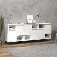 Product photograph of Coimbra High Gloss Sideboard With 6 Doors In White from Furniture in Fashion