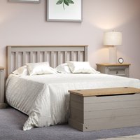 Product photograph of Consett Wooden Double Bed In Grey And Oak from Furniture in Fashion
