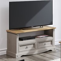Product photograph of Consett Wooden Tv Stand With 2 Drawers Grey And Oak from Furniture in Fashion