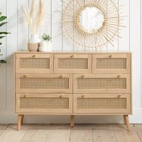 Product photograph of Coralie Wooden Chest Of 7 Drawers In Oak from Furniture in Fashion