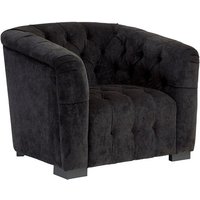 Product photograph of Corellie Upholstered Fabric Armchair In Black from Furniture in Fashion