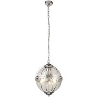 Product photograph of Coronet 3 Light Pendant Light In Chrome And Silver from Furniture in Fashion