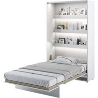 Product photograph of Cortez Wooden Single Bed Wall Vertical In Matt White With Led from Furniture in Fashion