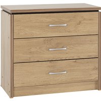 Product photograph of Crieff Wooden Chest Of 3 Drawers In Oak Effect from Furniture in Fashion