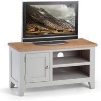 Product photograph of Raisie Wooden Tv Stand In Oak Top And Grey With 1 Door from Furniture in Fashion