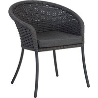 Product photograph of Crod Dark Grey Rattan Garden Dining Chairs In Pair from Furniture in Fashion
