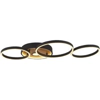 Product photograph of Curio Flush Ceiling Light With Black Metal Frame from Furniture in Fashion