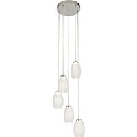 Product photograph of Cyclone Multi Drop 5 Pendant Light In Chrome With Clear Glass from Furniture in Fashion
