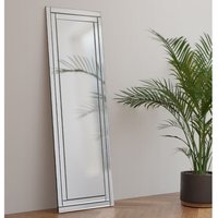 Product photograph of Dania Floor Frameless Dressing Cheval Mirror In Clear from Furniture in Fashion