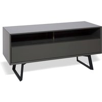 Product photograph of Daniel Tv Stand In Charcoal Grey With Flap Door from Furniture in Fashion