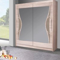 Product photograph of Danville I Mirrored Wardrobe 200cm 2 Sliding Doors In Sonoma Oak from Furniture in Fashion
