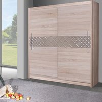 Product photograph of Danville Wooden Wardrobe 200cm With 2 Sliding Doors In Sonoma Oak from Furniture in Fashion