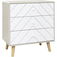 Product photograph of Davis Wooden Chest Of 3 Drawers In Dusty Grey And White from Furniture in Fashion